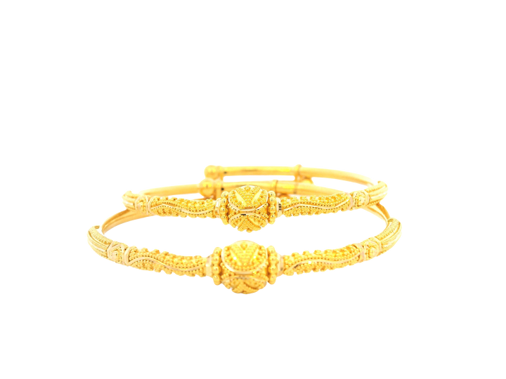 22K Yellow Gold Adjustable Baby Bangle