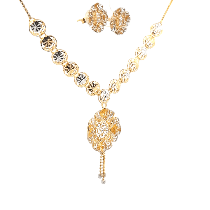 22K Yellow + White Gold Chain with Lobster Lock