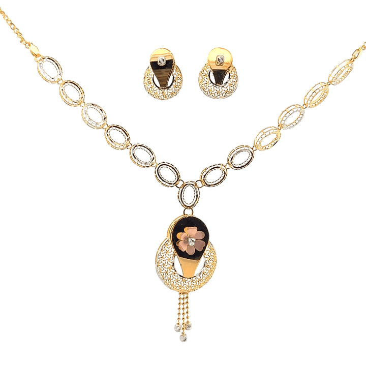 22K Tri-Color Gold Chain with Lobster Lock