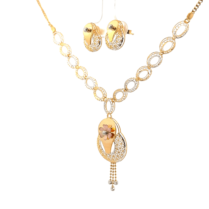 22K Tri-Color Gold Chain with Lobster Lock