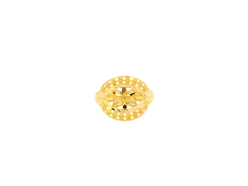 Lightweight 22K Yellow Gold Filigree Ring