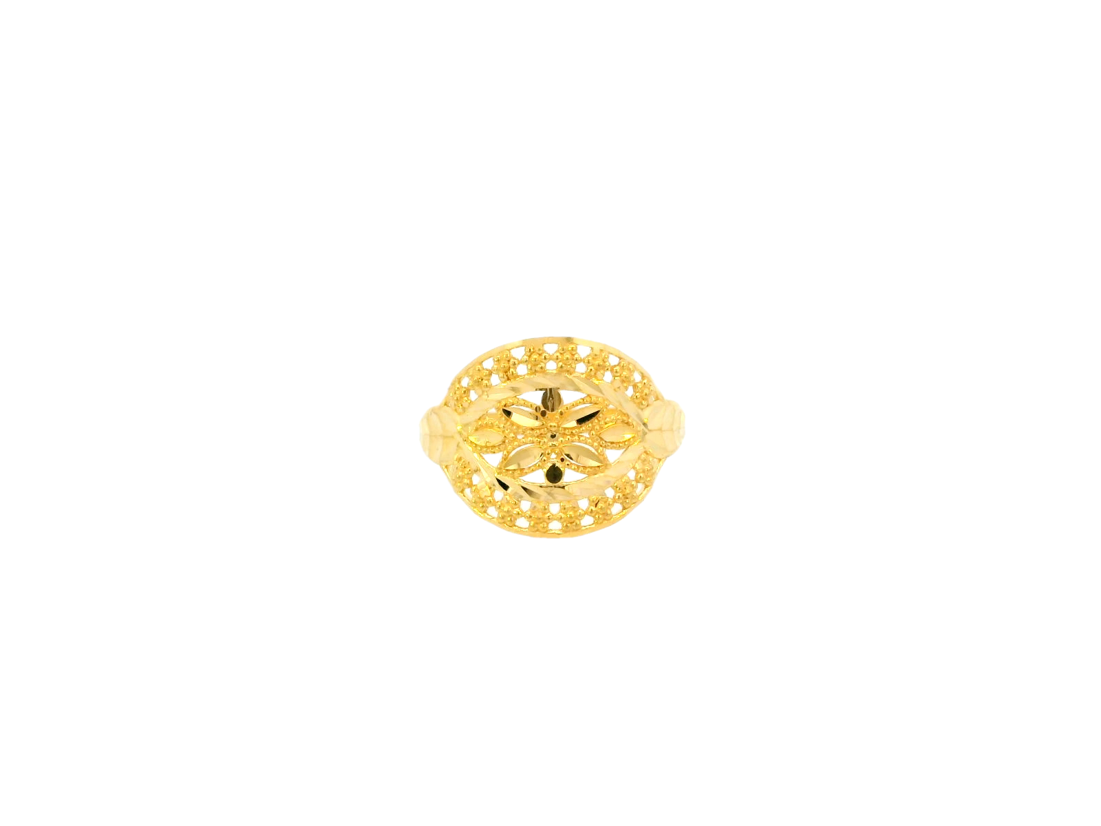 Lightweight 22K Yellow Gold Filigree Ring