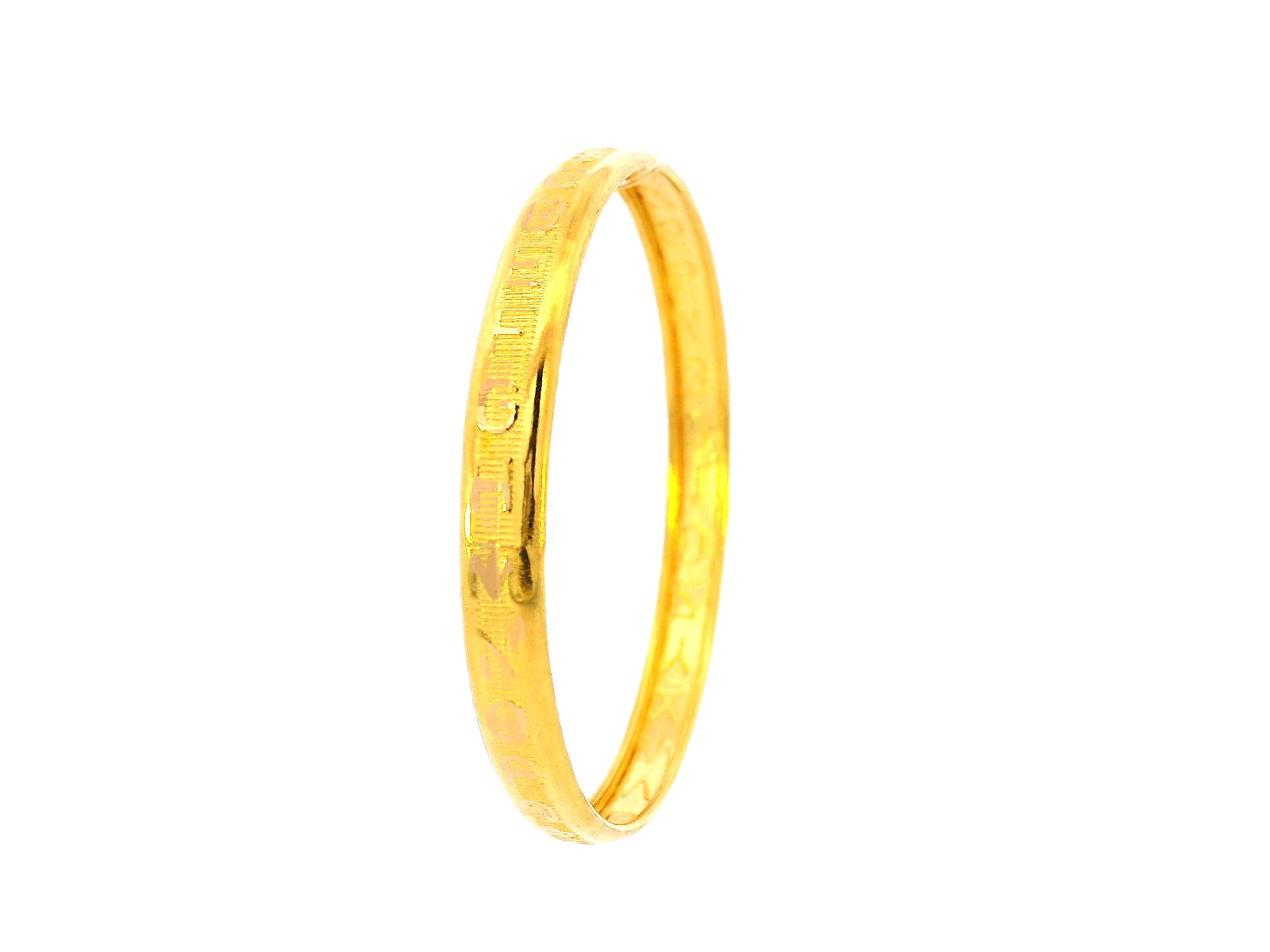 22K Yellow Gold Lightweight Bangle – 4.30mm