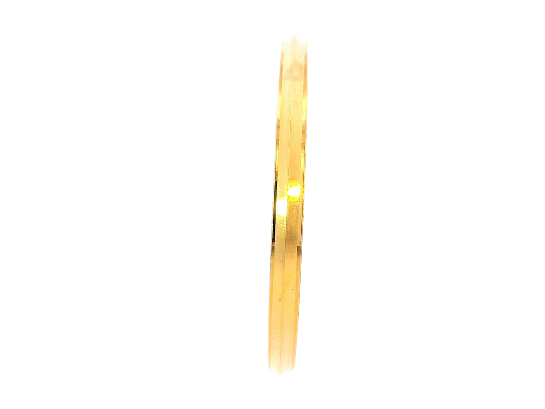 22K Yellow Gold Classic Bangle – 3.4mm Width