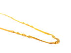 22K Yellow Gold Twisted Link Chain – 18 Inches