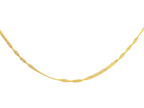 22K Yellow Gold Twisted Link Chain – 18 Inches