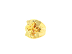 22K Yellow Gold Men's Floral Ring – Size 10.5