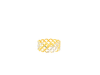 22K Yellow & White Gold Lattice Band