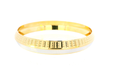 22K Yellow &amp; White Gold Dual-Tone Bangle Bracelet