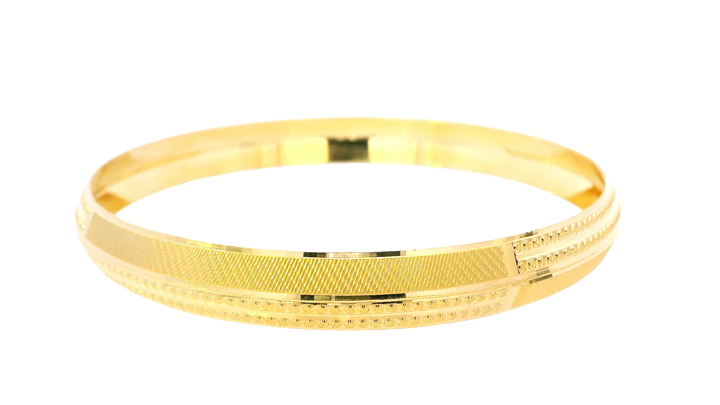 22K Yellow Gold Polished Wide Bangle Bracelet
