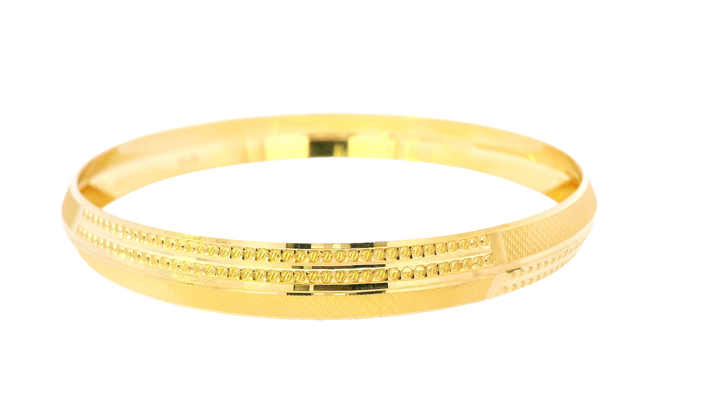 22K Yellow Gold Polished Wide Bangle Bracelet