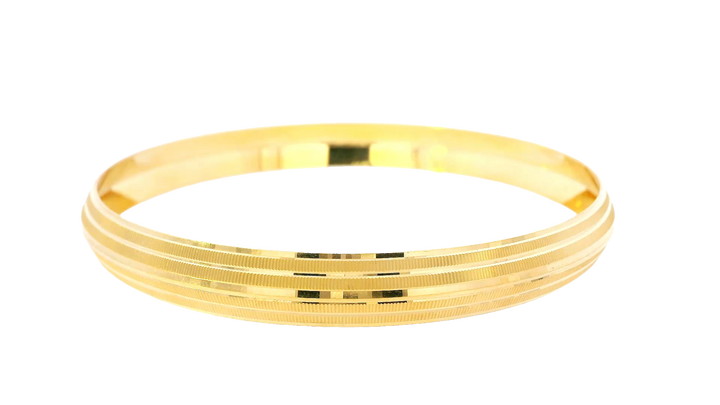 22K Yellow Gold Polished Wide Bangle Bracelet