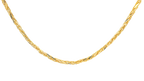 22K Yellow Gold Polished Chain with S Lock
