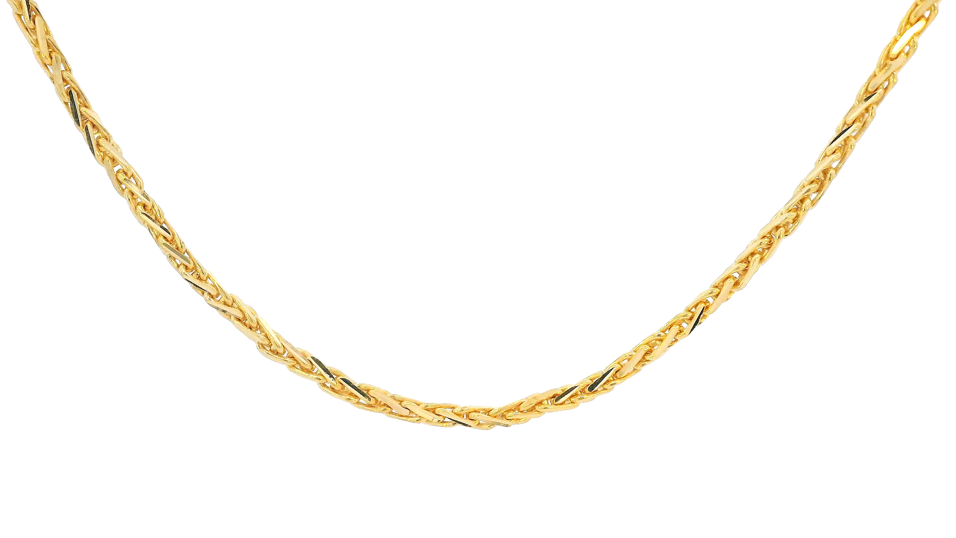 22K Yellow Gold Polished Chain with S Lock