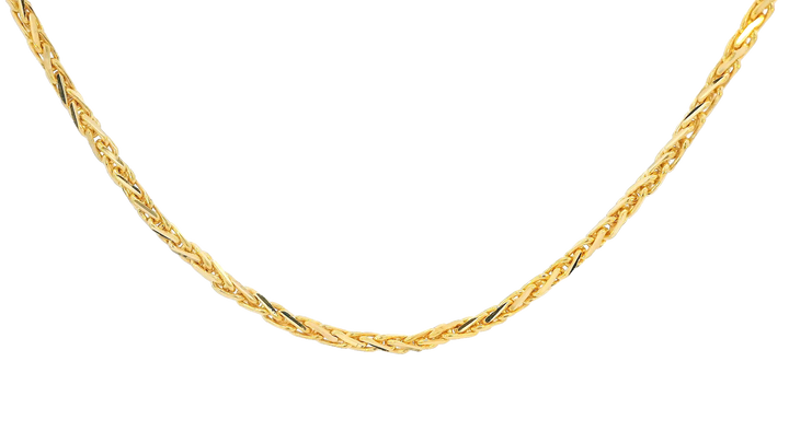 22K Yellow Gold Polished Chain with S Lock