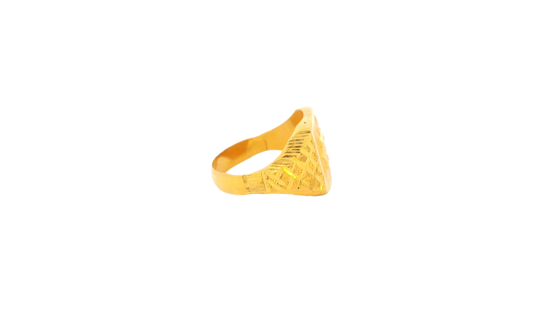 22K Yellow Gold Sleek Polished Ring