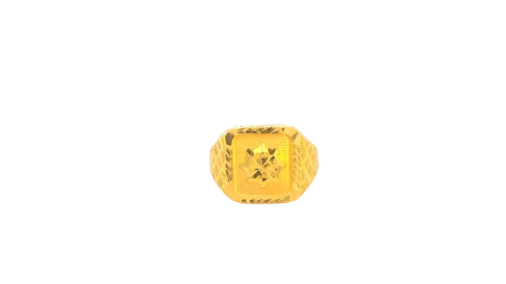 22K Yellow Gold Sleek Polished Ring