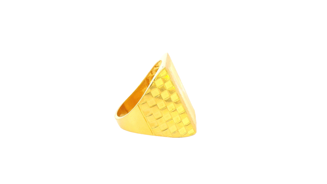 22K Yellow Gold Bold Polished Ring