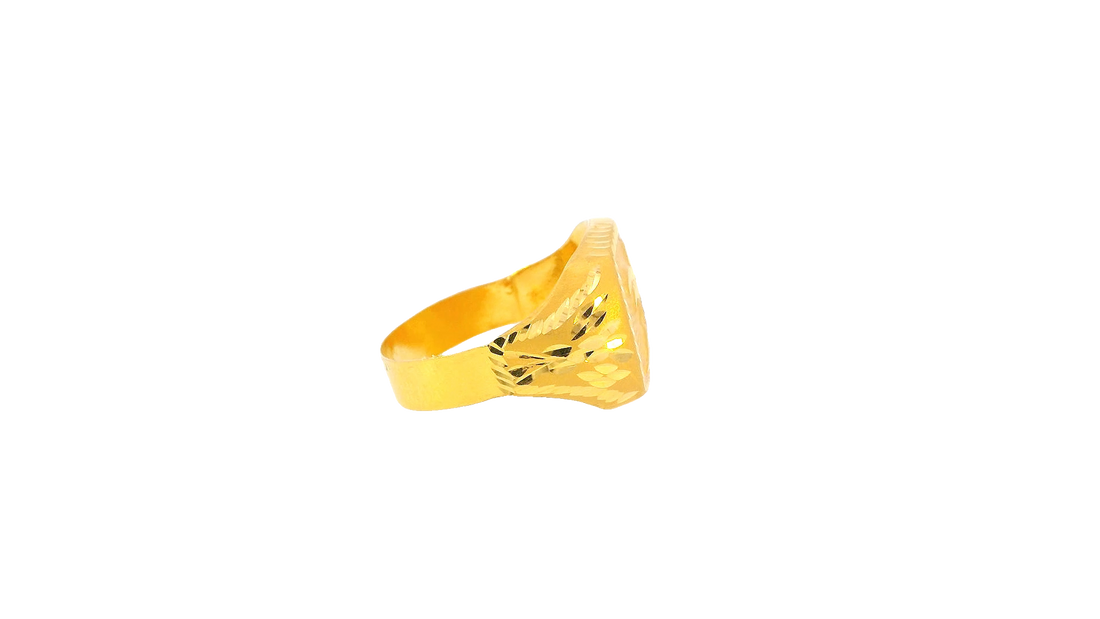 22K Yellow Gold Sleek Polished Ring