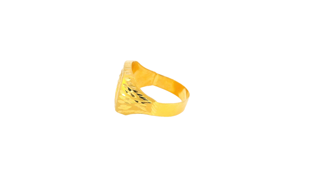 22K Yellow Gold Sleek Polished Ring
