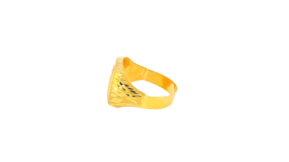 22K Yellow Gold Sleek Polished Ring