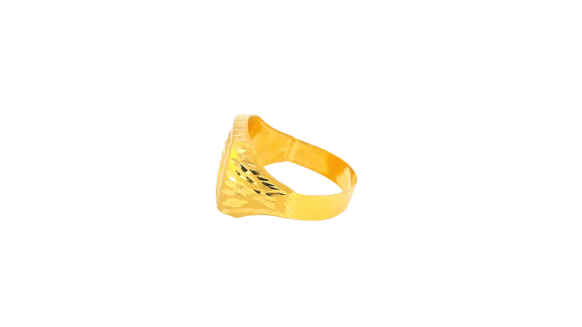22K Yellow Gold Sleek Polished Ring