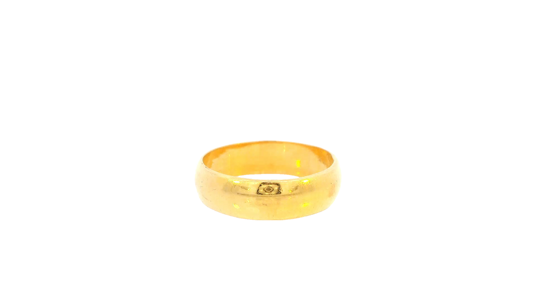 22K Yellow Gold Polished Ring