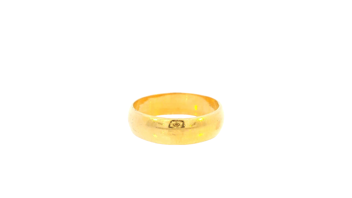 22K Yellow Gold Polished Ring