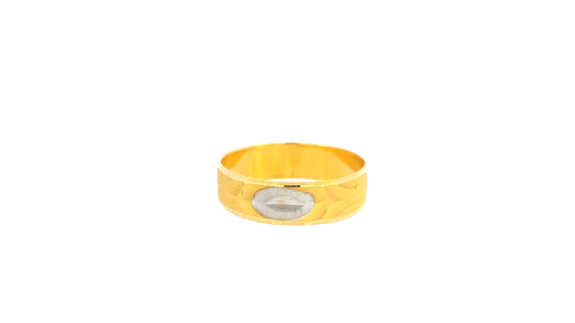 22K Yellow and White Gold Polished Ring