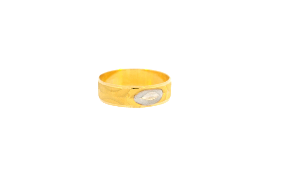 22K Yellow and White Gold Polished Ring