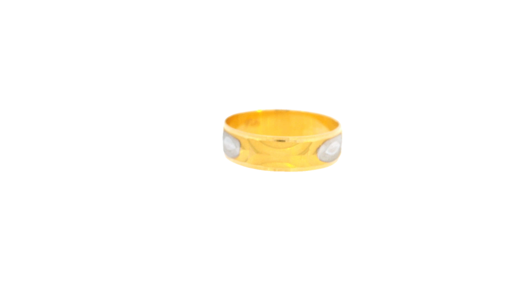 22K Yellow and White Gold Polished Ring