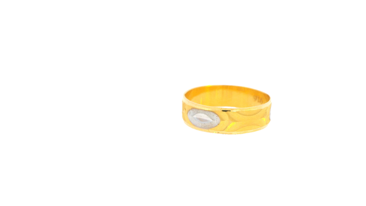 22K Yellow and White Gold Polished Ring