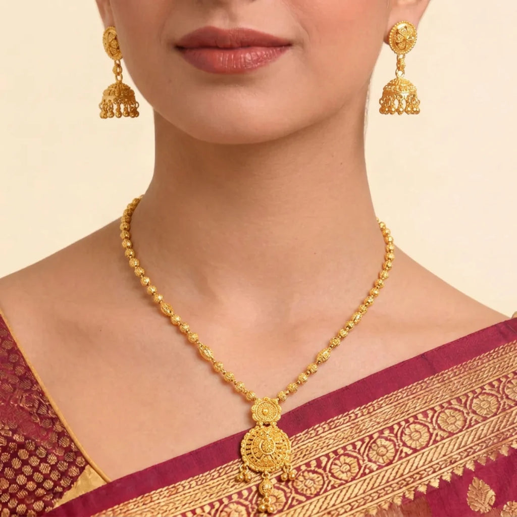 Exquisite 22K Yellow Gold Twisted Rope Chain Necklace