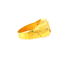 Two-Tone 22K Yellow & White Gold Men’s Ring – 5.9g, Size 10.2
