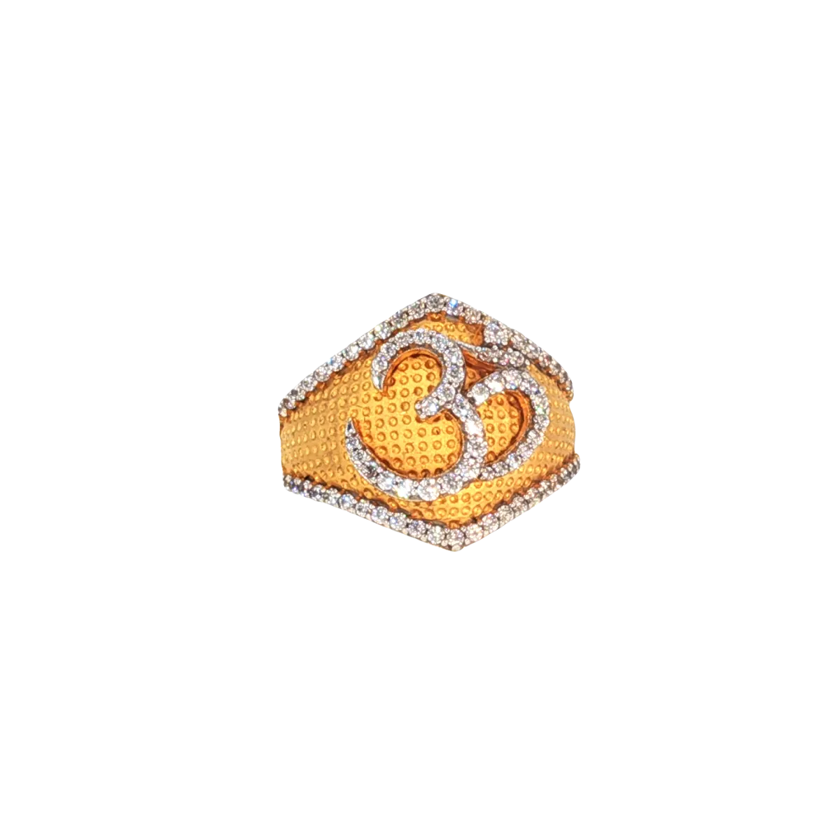 Stylish 22K Yellow Gold Cubic Zirconia Ring – 8.9g Classic Stone Design