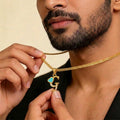 22K Yellow Gold Initial “G” Pendant with Cubic Zirconia