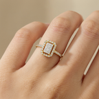 18K Yellow Gold Diamond Ring with 0.89 CT Diamond (VS-SI Clarity)