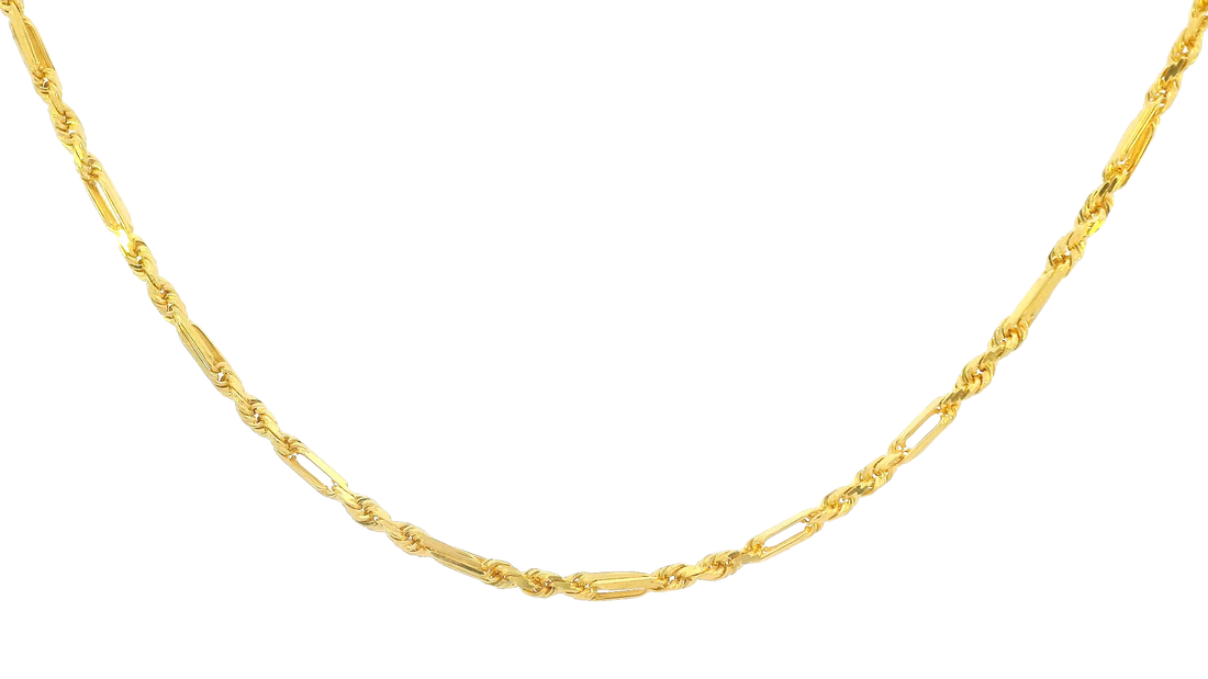 22K Yellow Gold Polished Chain with Lobster Lock