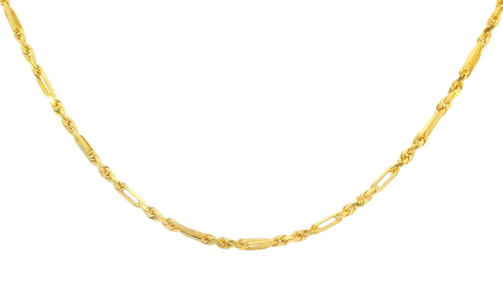 22K Yellow Gold Polished Chain with Lobster Lock