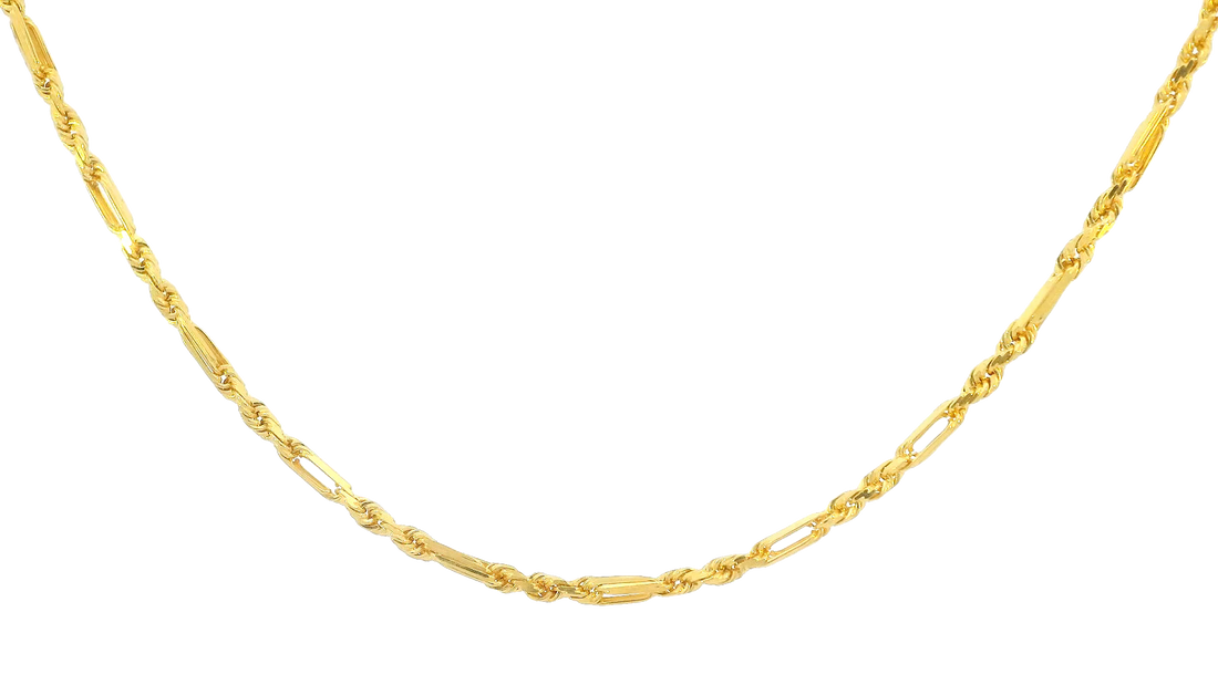 22K Yellow Gold Polished Chain with Lobster Lock
