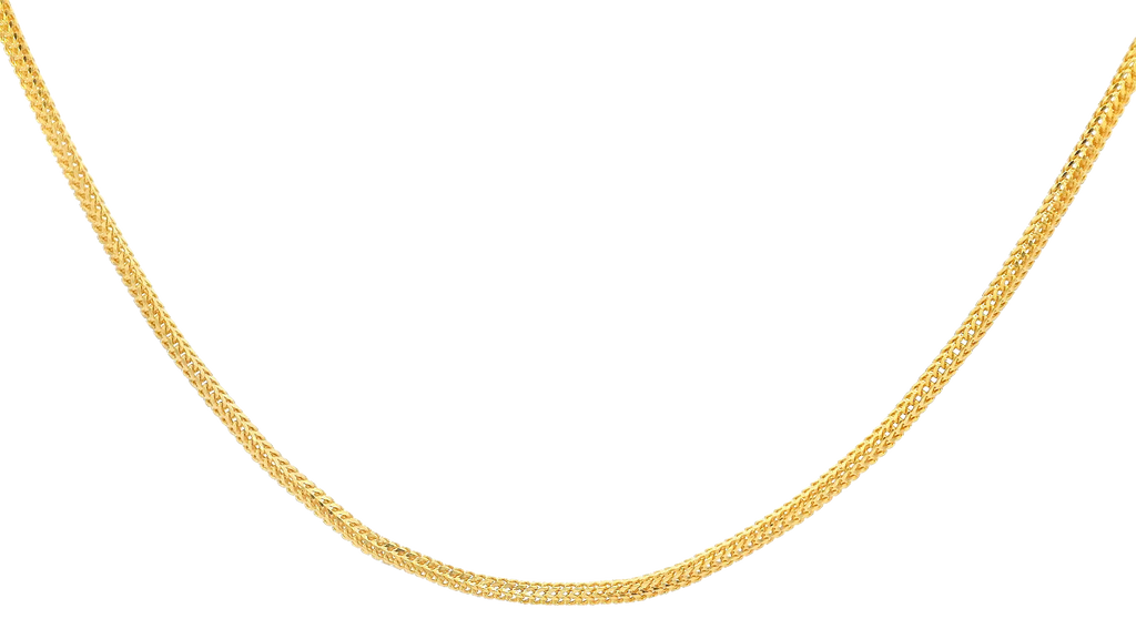 22K Yellow Gold Sleek Chain with Lobster Lock