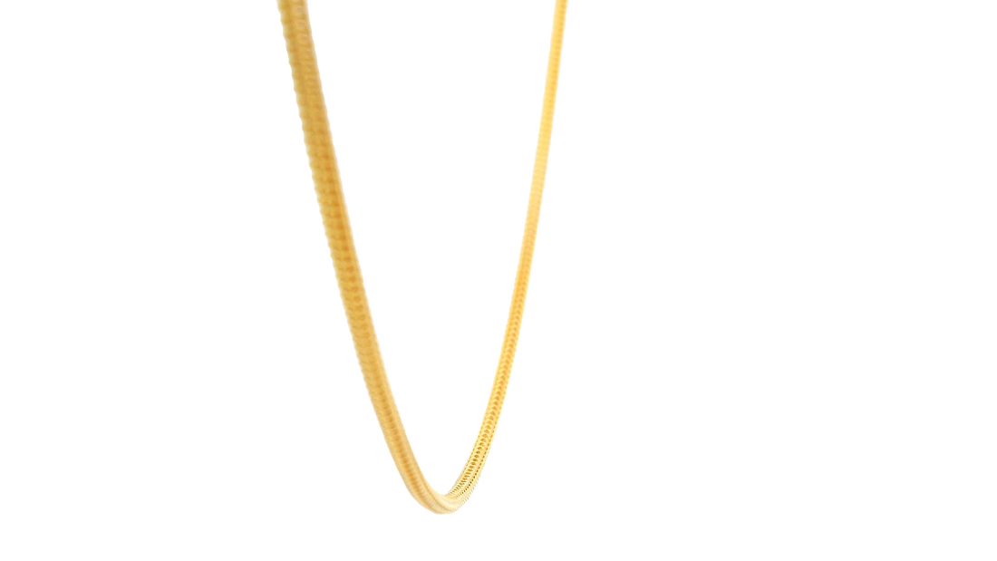 22K Yellow Gold Sleek Chain with Lobster Lock