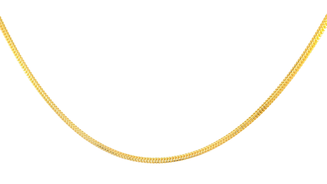 22K Yellow Gold Sleek Chain with Lobster Lock