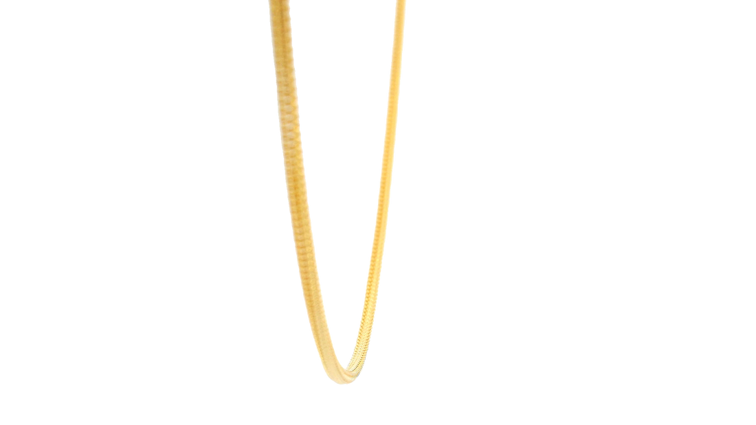 22K Yellow Gold Sleek Chain with Lobster Lock