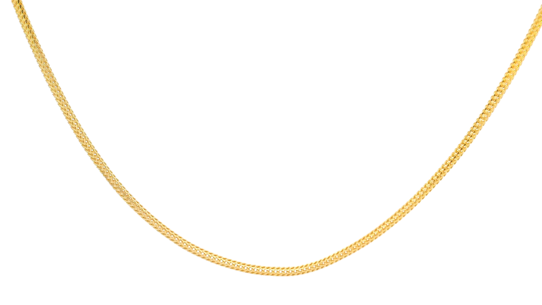 22K Yellow Gold Polished Chain with Lobster Lock