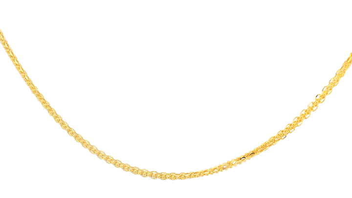 22K Yellow Gold Polished Chain with Lobster Lock