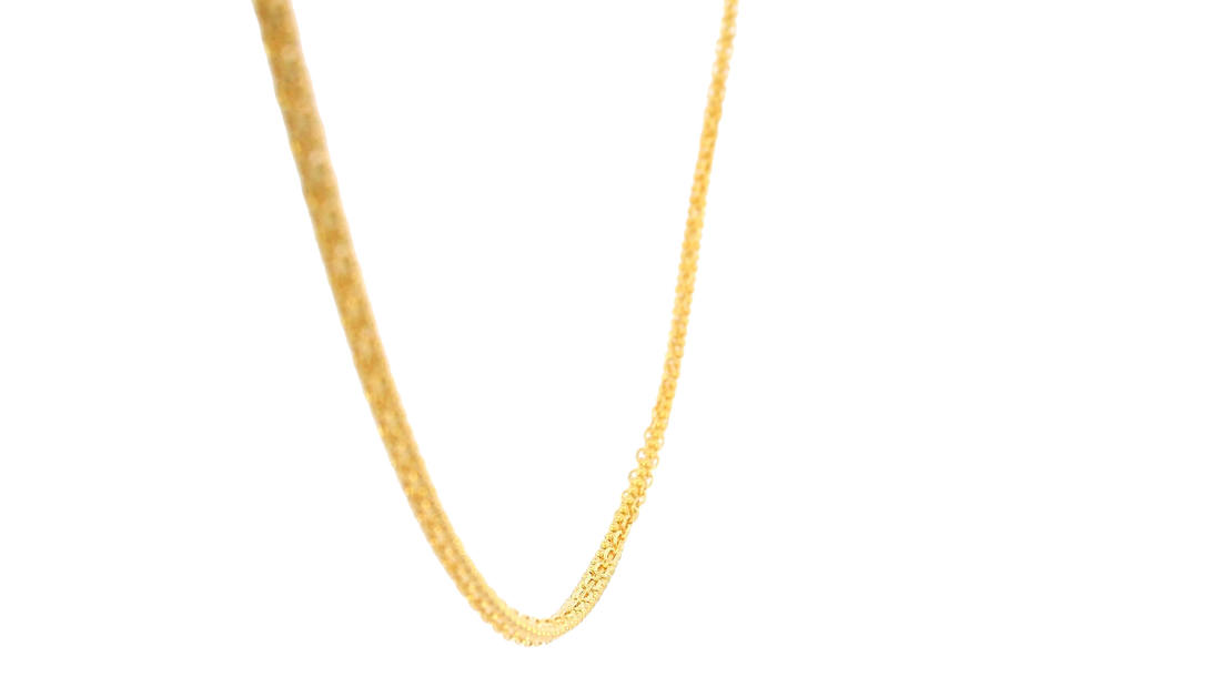 22K Yellow Gold Polished Chain with Lobster Lock