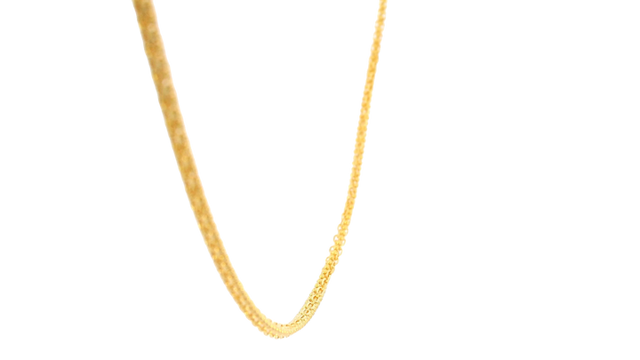 22K Yellow Gold Polished Chain with Lobster Lock