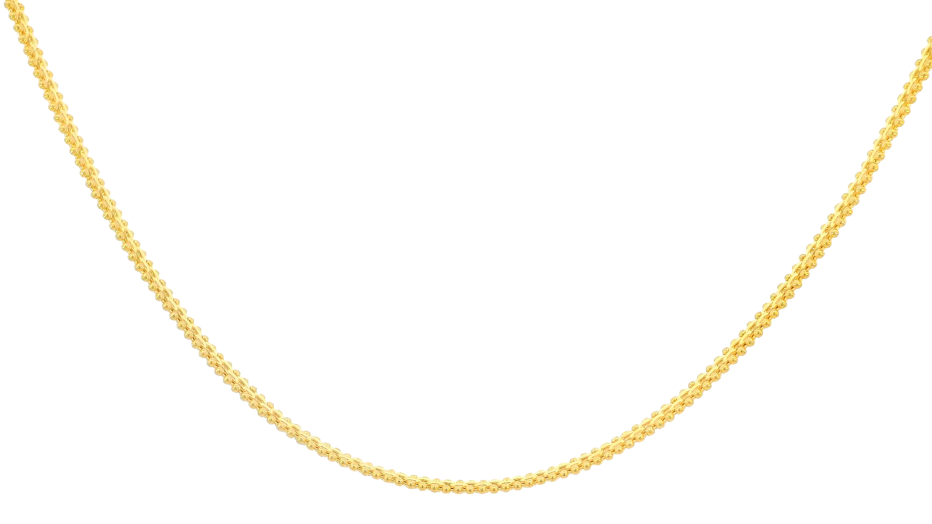 22K Yellow Gold Polished Chain with Lobster Lock