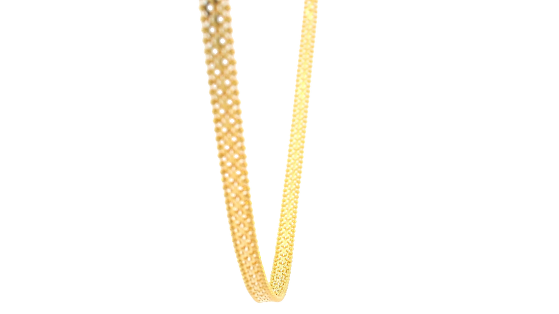 22K Yellow Gold Polished Chain with Lobster Lock
